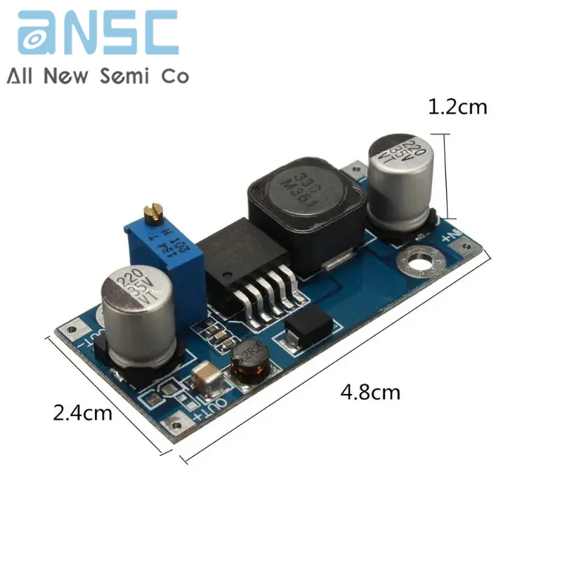 LM2587 DC-DC Boost Converter 3-30V to 4-35V Step up Power Supply Module 5A MAX 4.8 x 2.4 x 1.2cm