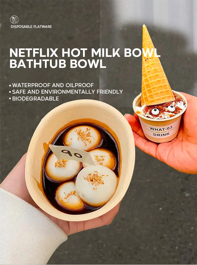 Custom Printed Cardboard Ice Cream Dessert Paper Cups With Lids And ...