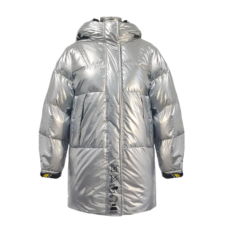 silver metallic jacket plus size