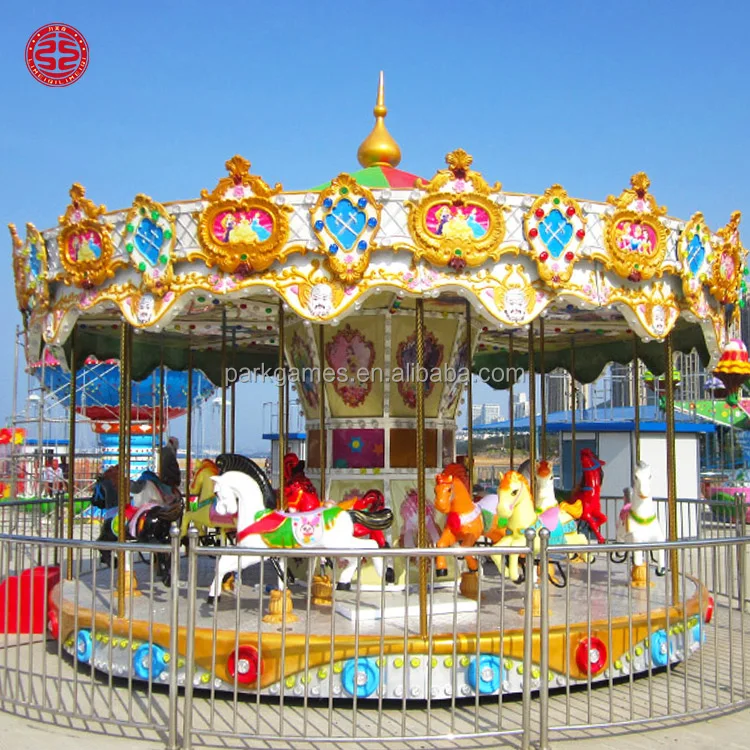 Professional Manufacturer Attraction Park Equipment Amusement Park Carnival Game LED Light Carousel Rides for Sale