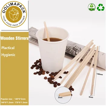 in Stock Paper Packing Wood Coffee Stirrers Disposable Coffee Wooden Stirrer  140mm - China Wooden Stirrer and Wooden Coffee Stirrer price