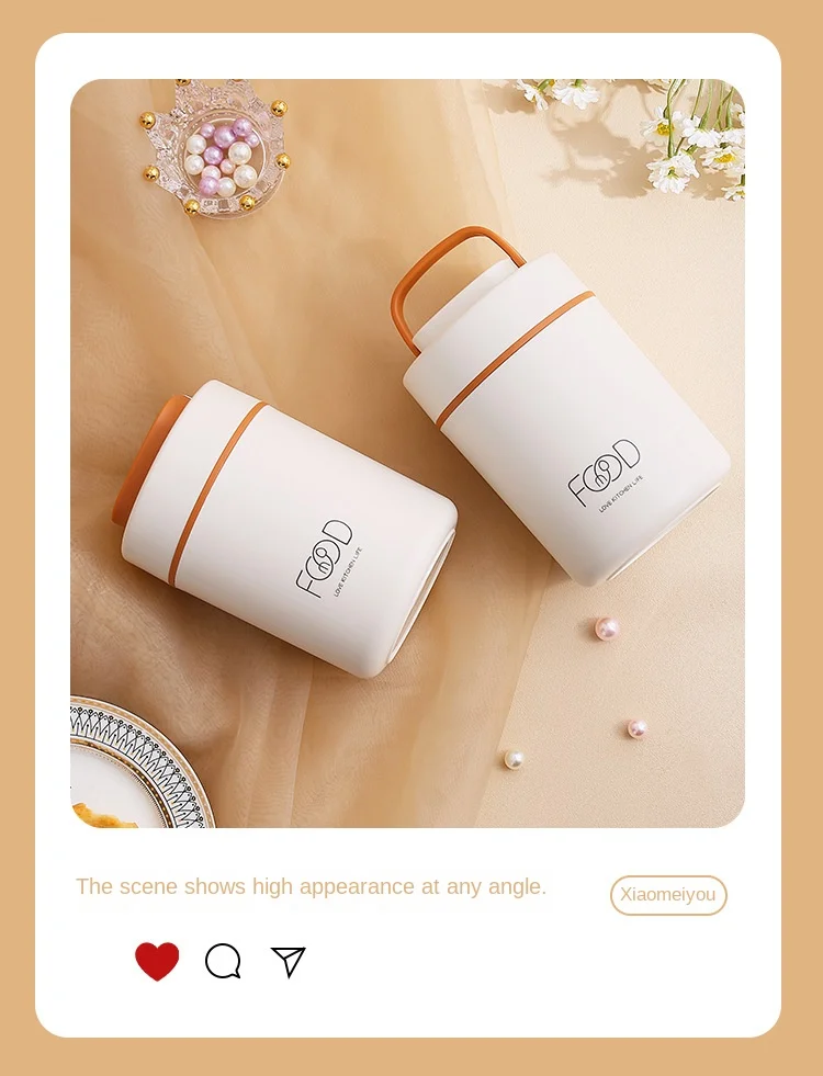 Mini Porridge Stainless Steel Breakfast Cup Insulation Portable Small Insulated Barrel Soup Box Soup Pot Coffee Bento Box