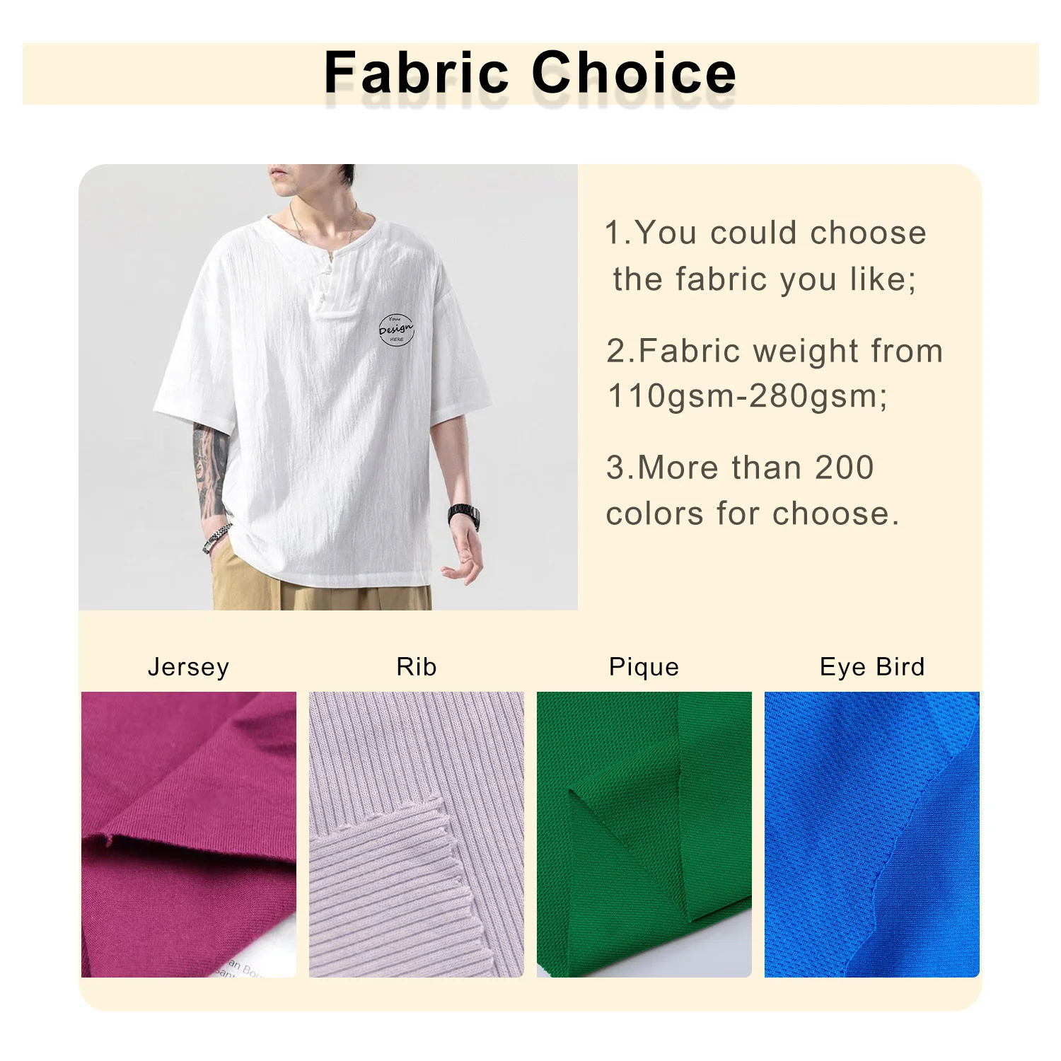 High Quality T-Shirt Embroidery Cotton Linen T Shirt Wholesale Heavyweight Cotton Men Embroidery T Shirt