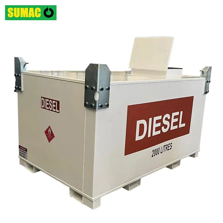 Double wall self bunded petrol aboveground diesel jet def fuel transfer motor oil storage cube def tank hot sale for Canada