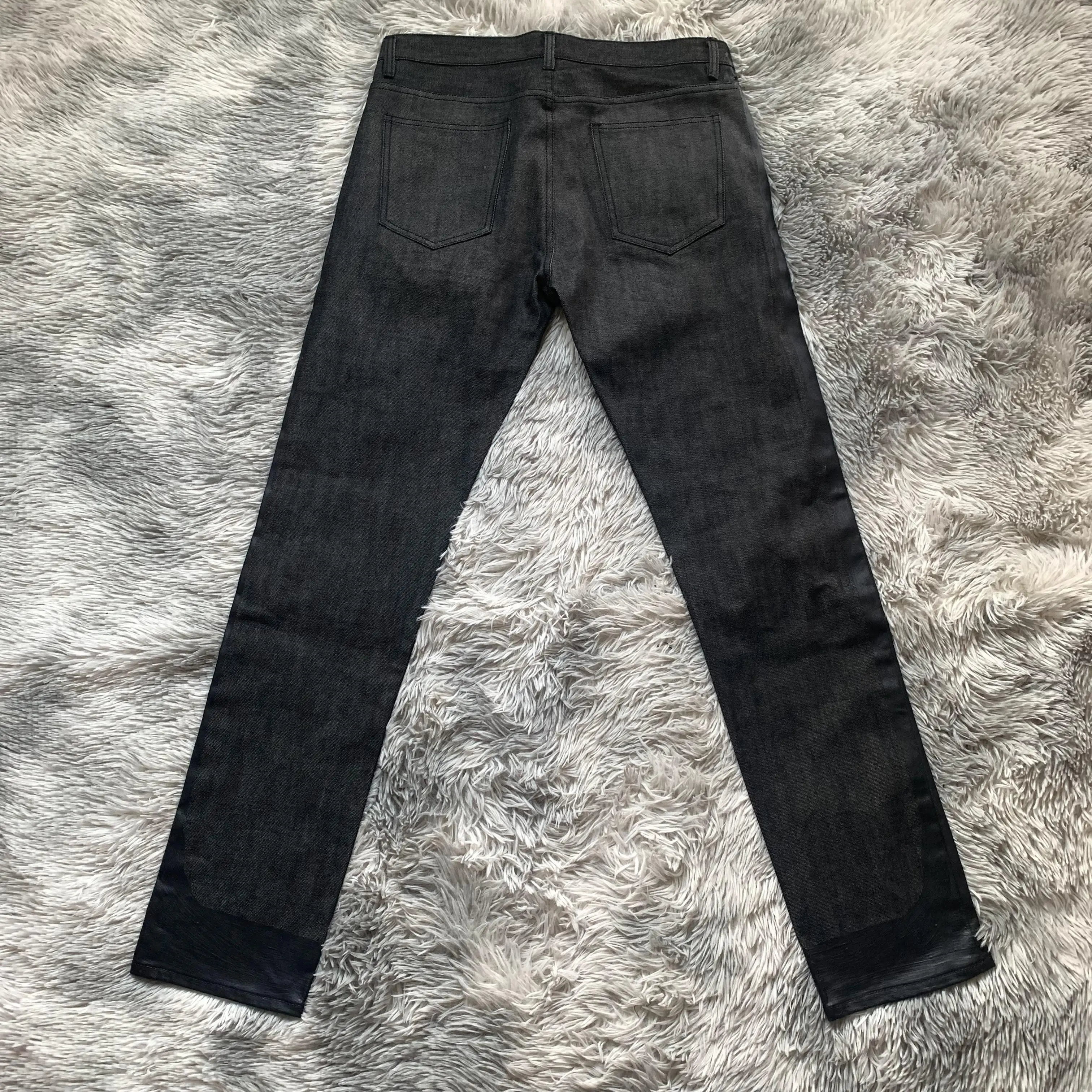 Blugi denim spălați cu cusătură exterioară, personalizați, streetwear hiphop, bărbați, seedge_voghion.com