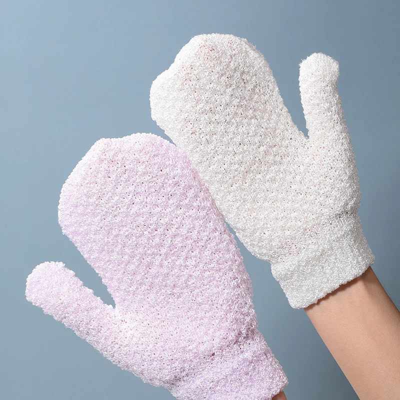 4 Paar Bade-Peeling-Handschuhe, Doppelseitig, Für Dusche Und Massage – In Grün, Blau, Lila Und Purpurrot