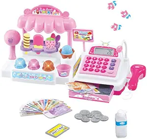 EPT Girl Toys Ice Cream Store Mini Cash Register Pretend Play Calculator Toy Cash Register