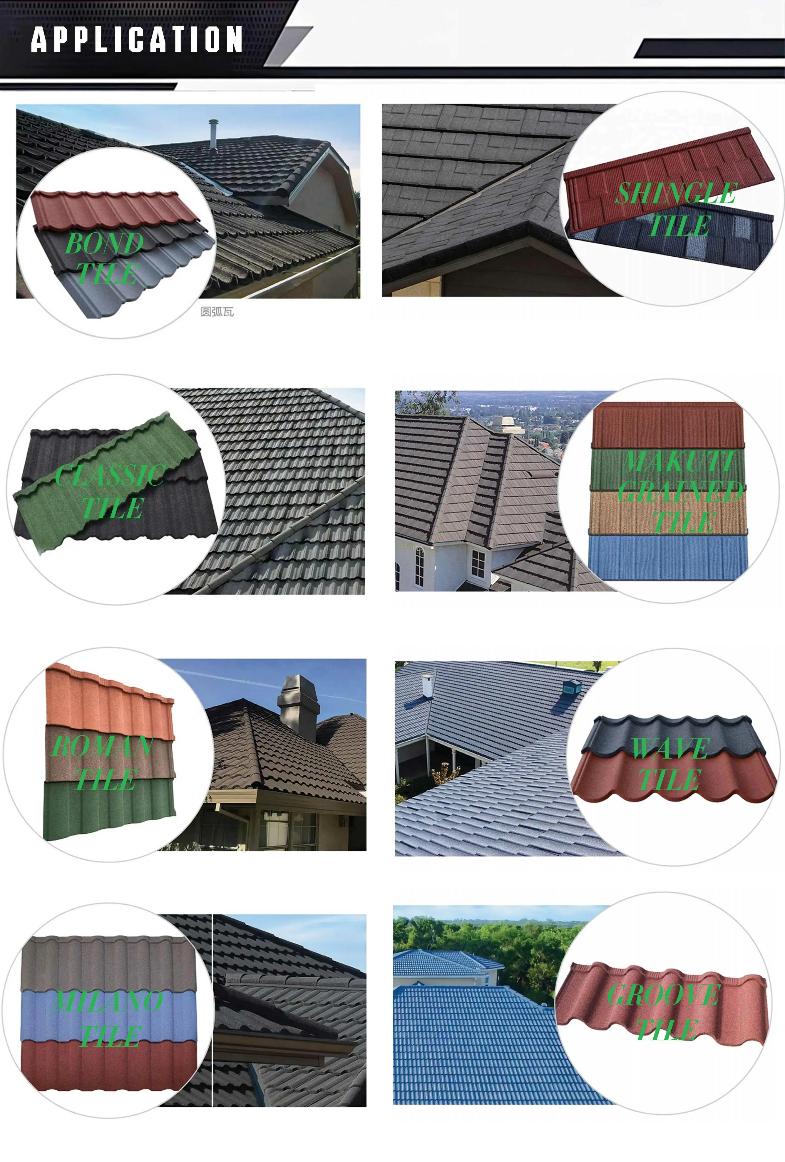 Galvalume Roof Stone Coated Metal Roof Tile Color Coated Roof Plated manufacture