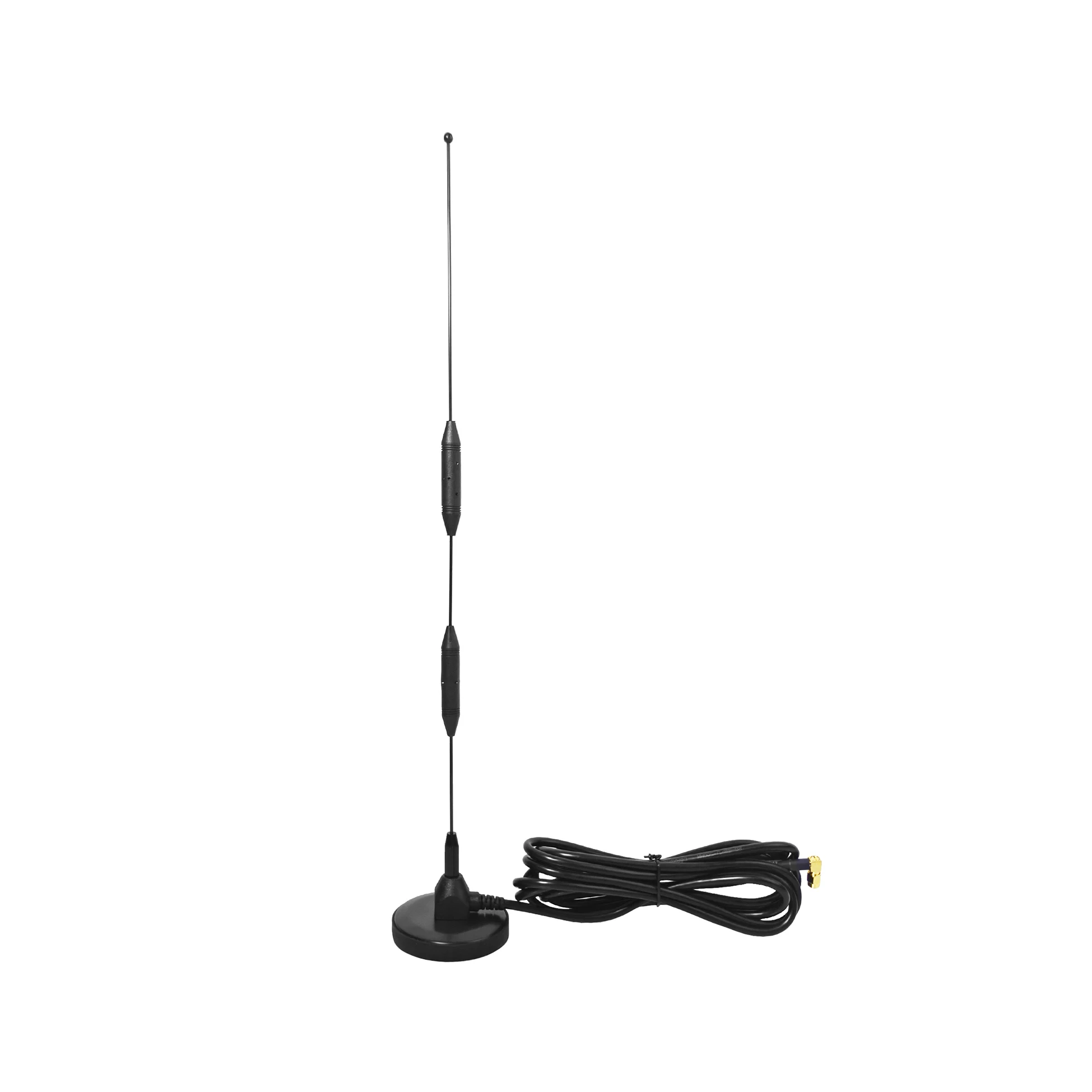 antenne avec ventouse de 3 à 15 dBi, antenne magnétique GSM à connecteur mâle à angle droit (90°), câble RG58 de 3 m, fréquences 433 MHz, 866 MHz, 2G, 2,4G, 3G, 4G et LTE