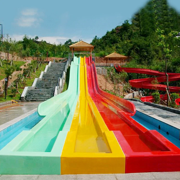 9m Height Fiberglass Water Slide with 100m³/slide Water Flow for 5-10 Passengers in Water Park
