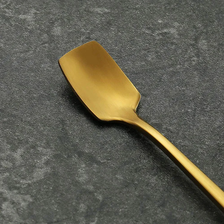 New Drinking Tools Kitchen Tableware Gadget Supplies Stainless Steel Flatware Teaware Coffee Stirring Spoon Long Handle Spoons