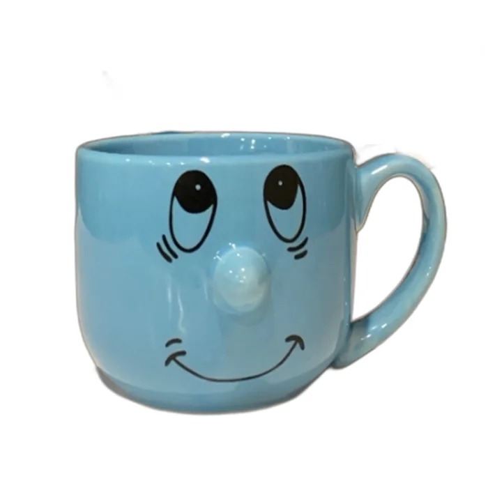 Vintage Funny Blue Face with 3D Nose Coffee Mug Ceramic