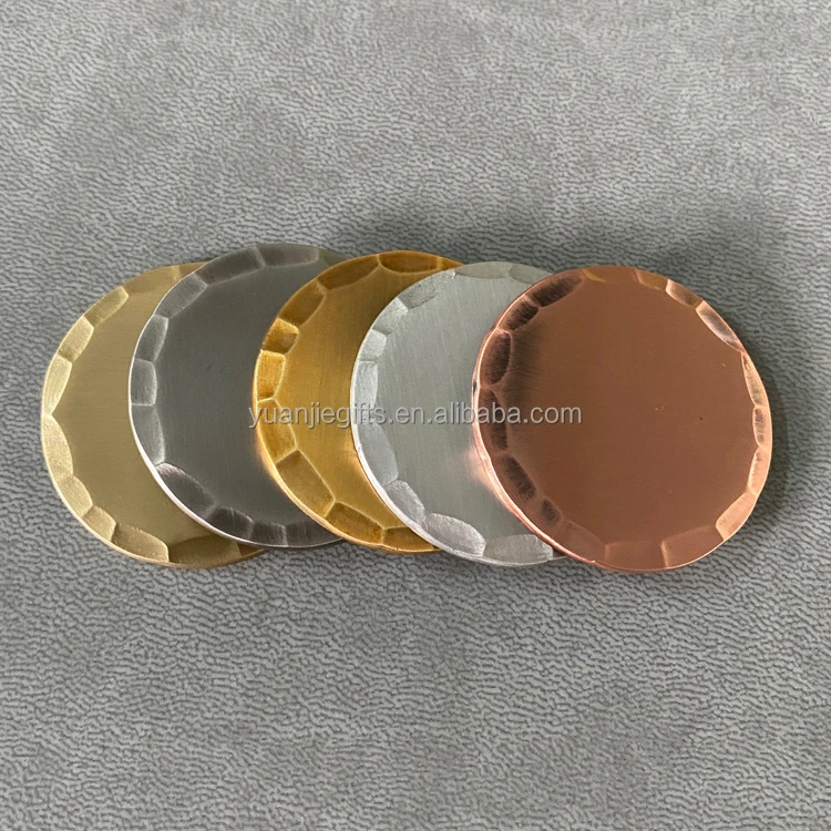 Popular Fashion Metal Brass Silver Aged Style Handmade Forged Blank Copper Golf Ball Marker factory