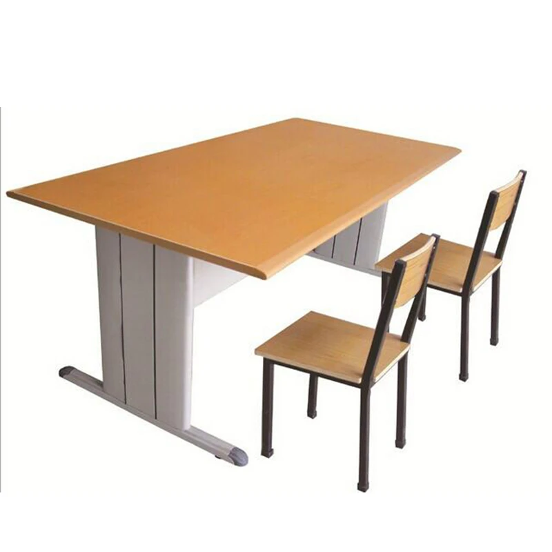 Modern Design Adjustable Metal Library Reading Table and Chair Set for Students for School Use