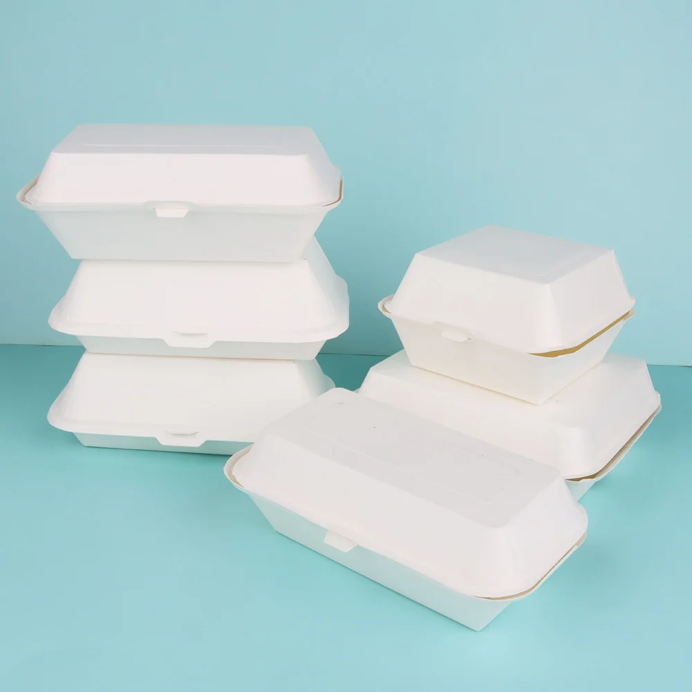 Персонализирани кутии за опаковане, крафт хартия, еднократна хранителна опаковка, контейнер за вкъщи с лого