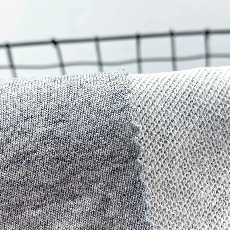 Free Sample Grey Fabric 100 Cotton Hoodie French Terry Fabric Textile
