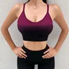 Gradient dark red bra