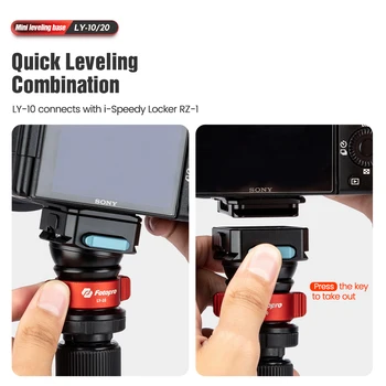 Fotopro 3/8'' Universal Screw Precision Leveling Base 360 Rotational Tripod Accessories Leveling Base Camera Leveling Base product image