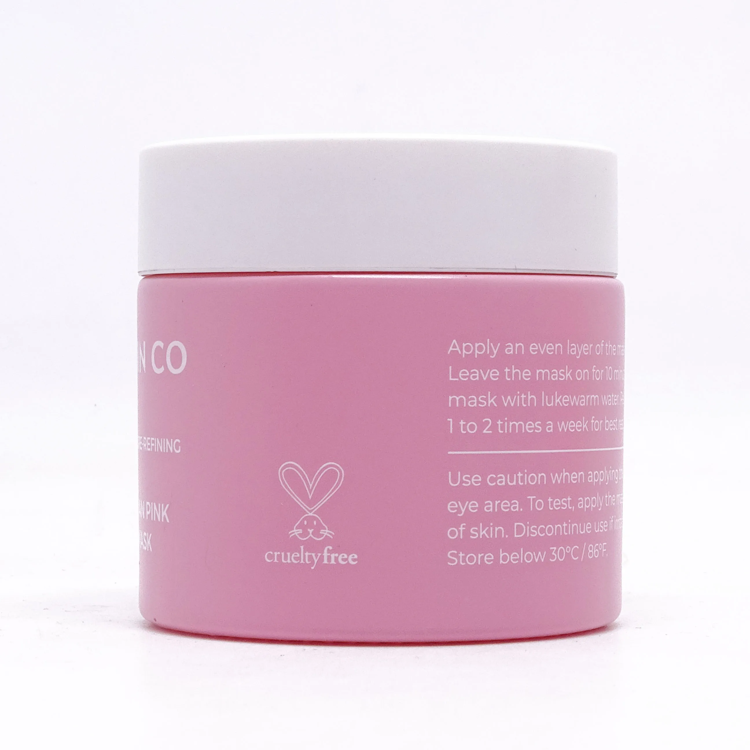 High quality 50g clear custom pink cosmetic glass jar beauty containers cream jar glass with white plastic lid