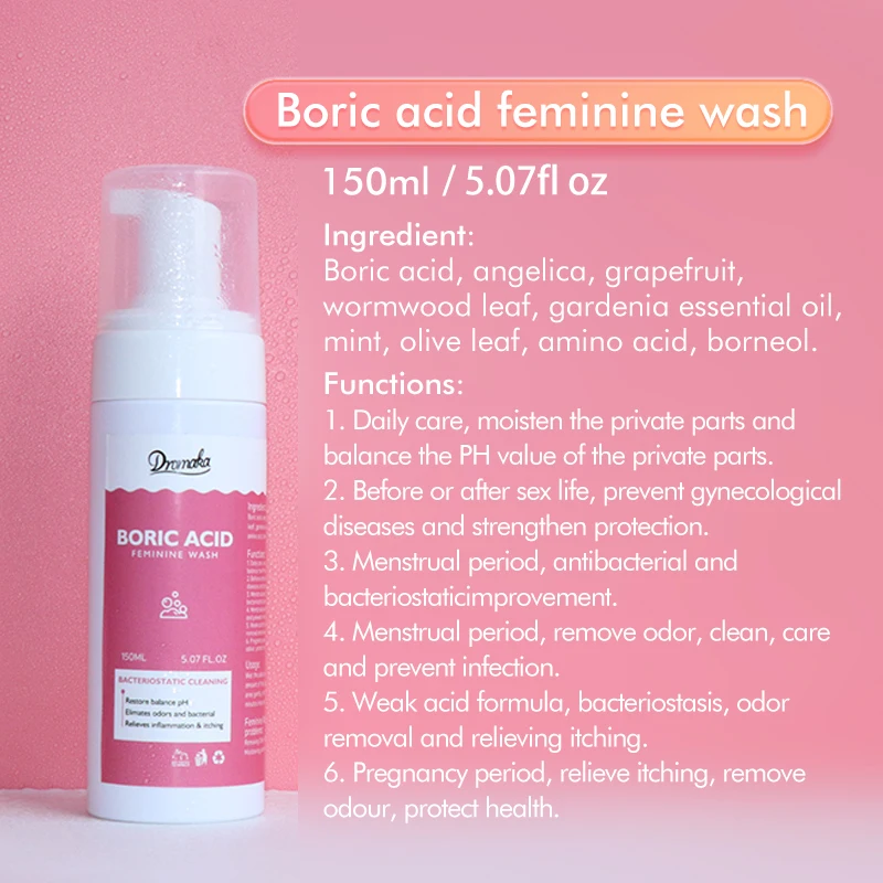 Private Label Acid Boric Feminine Care Products Vaginal Gel Wash Yoni