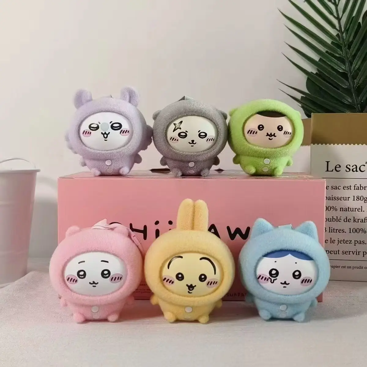 Authentic Miniso Chiikawa Blind Box Kawaii Plush Pajamas Face