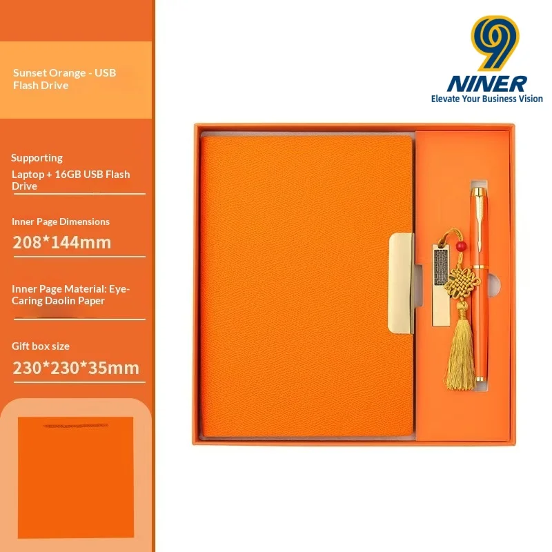 Business notebook gift customization LOGO graduation season gift box high-end practical notebook pen set