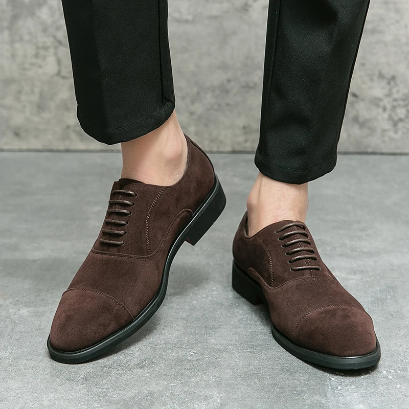 Hard-wearing Faux Suede Leather Shoes for Men - Comfort & Style display picture 3
