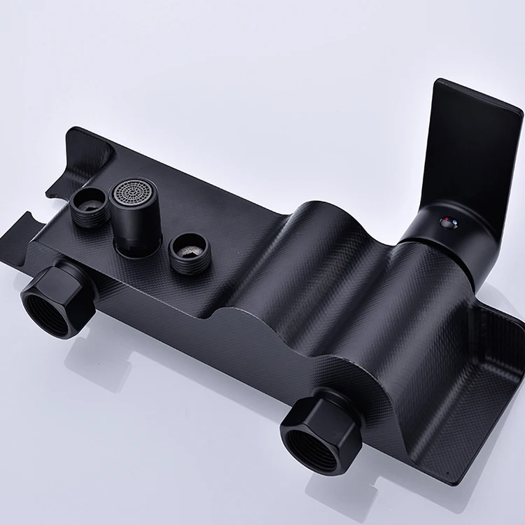 Juego de mezclador de ducha fría y caliente para baño de pared cromado