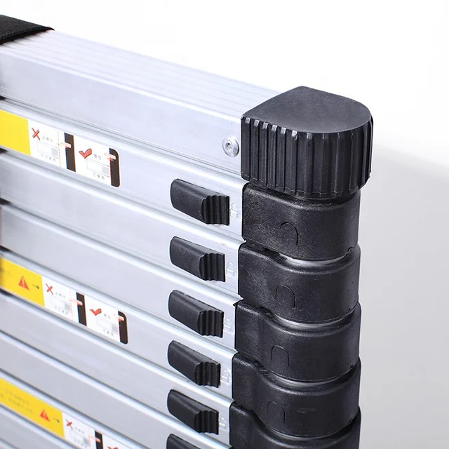 2-6m Extension Ladder Multifunction Telescopic Ladder Portable Single Sided Aluminum Carton Silver Modern Aluminum Stairs 1 PCS