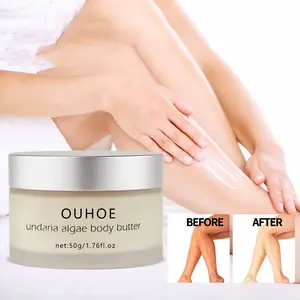 Ouhoe Seaweed Korean Beautiful Vegan Body Brighten Whitening Butter Cream for Chocolate Skin Face and Non Greasy Body Lotion
