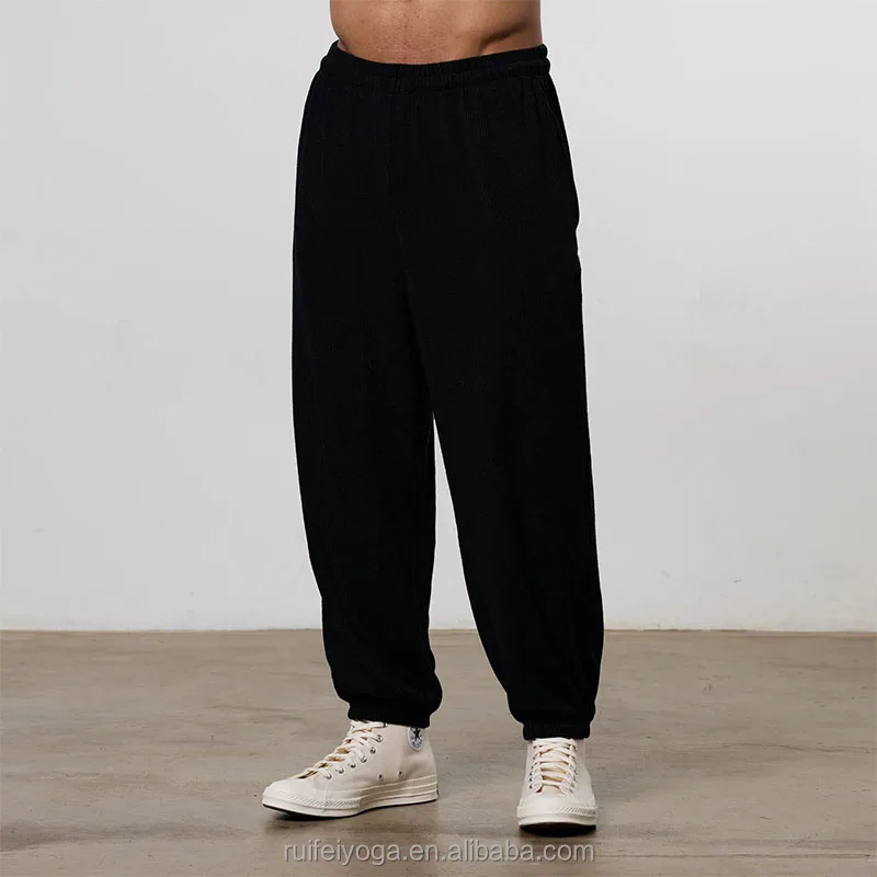 OEM Custom Logo Polyester Lightweight Elastic Waist Running Sports Oversized Bodybuilding Baggy Sweat Jogger Pants for Men