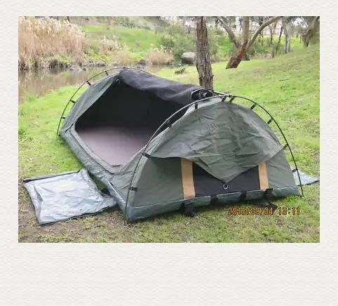 Outdoor Camping Waterproof Canvas Fabric Portable Double Swag Tent