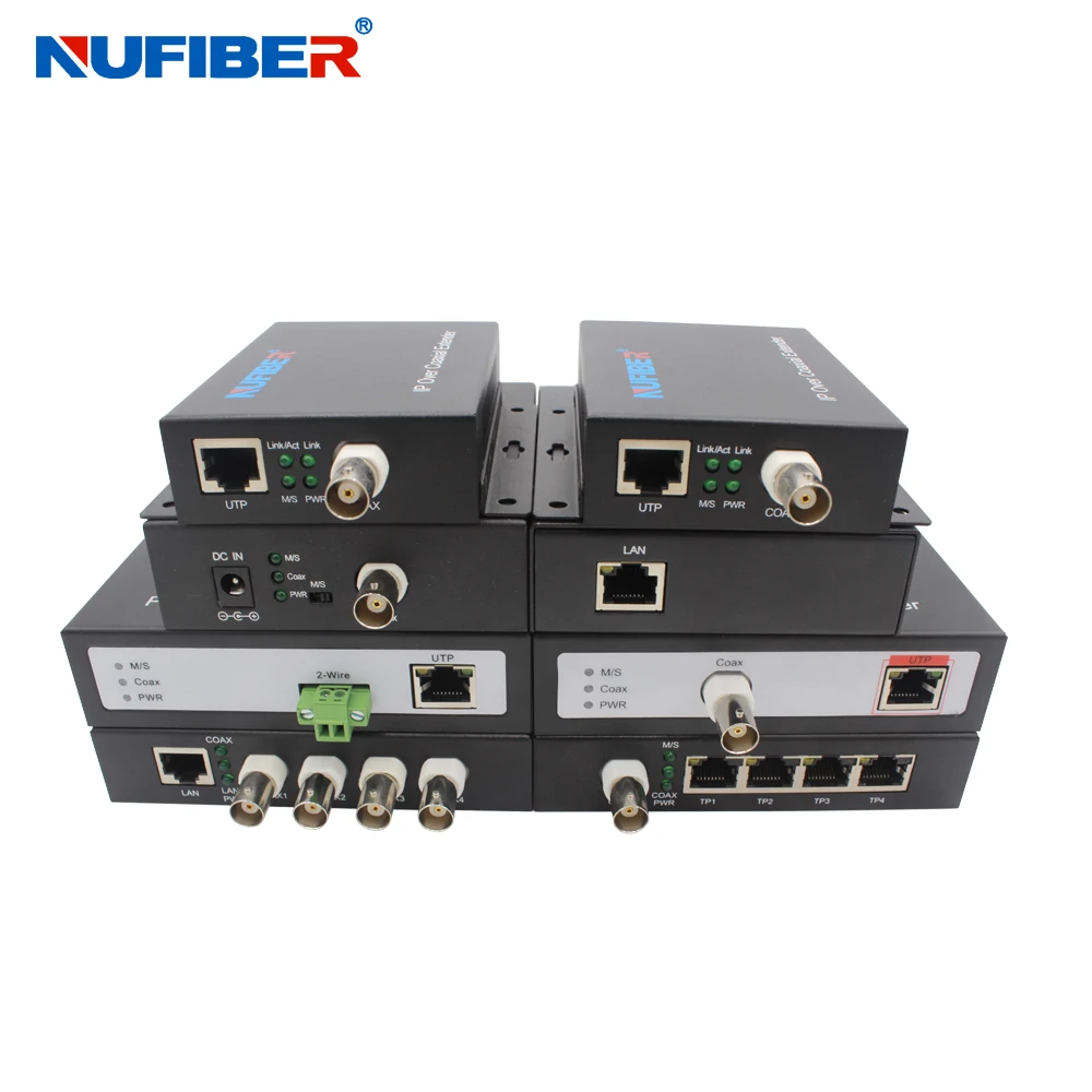 POE IP to Analog Converter with RJ45 BNC Ports Fiber Optic