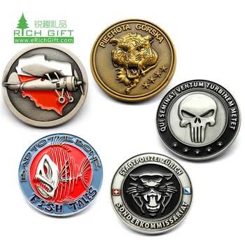 Top quality custom military coins 40mm die stamp matte gold plating marine corps metal 2d 3d challenge coin for souvenir