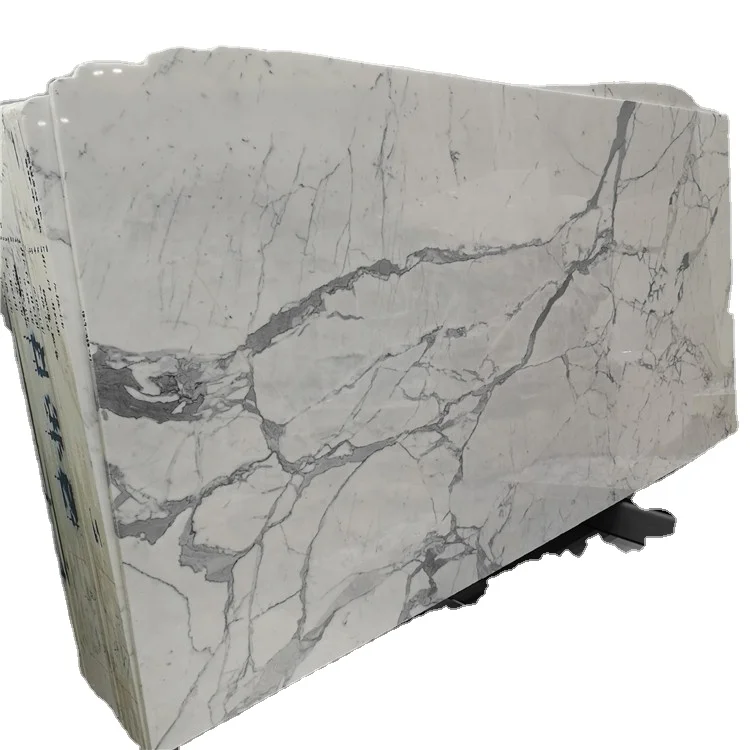 Good Quality Polished White Marble Slab with Modern Design Durable Cut-To-Size 1 Year Warranty Graphic Design Solution