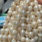 High Luster Waterdrop Shape 11-14 Mm Baroque White Color Freshwater Natural Loose Pearl Strand