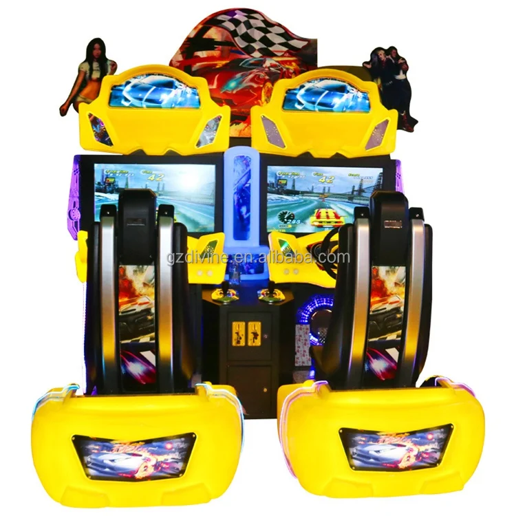Two Racing Car Board Simulator Racing Game Kits Electronic Coin