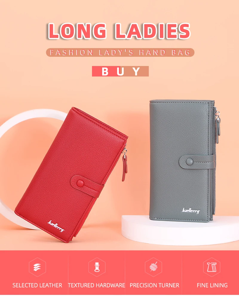 Baellerry Lady Card Holder Case Cell Phone Bag Women Fashion Long Chain