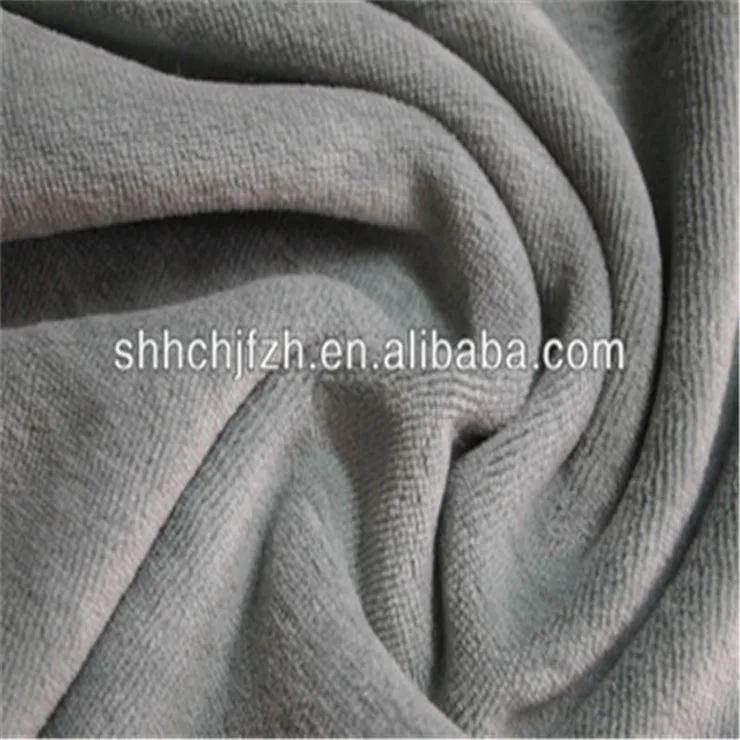 CVC Velvet Knit Fabric 80%Cotton 20%Polyester Velvet Fabric 80 Cotton 20 Polyester Knit Velour Fabric CVC 80/20 Velour Knit