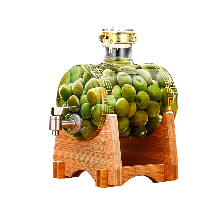 2.5L/5L/7.5L High Borosilicate Glass Barrel Wine Dispenser With Tap Faucet Spigot