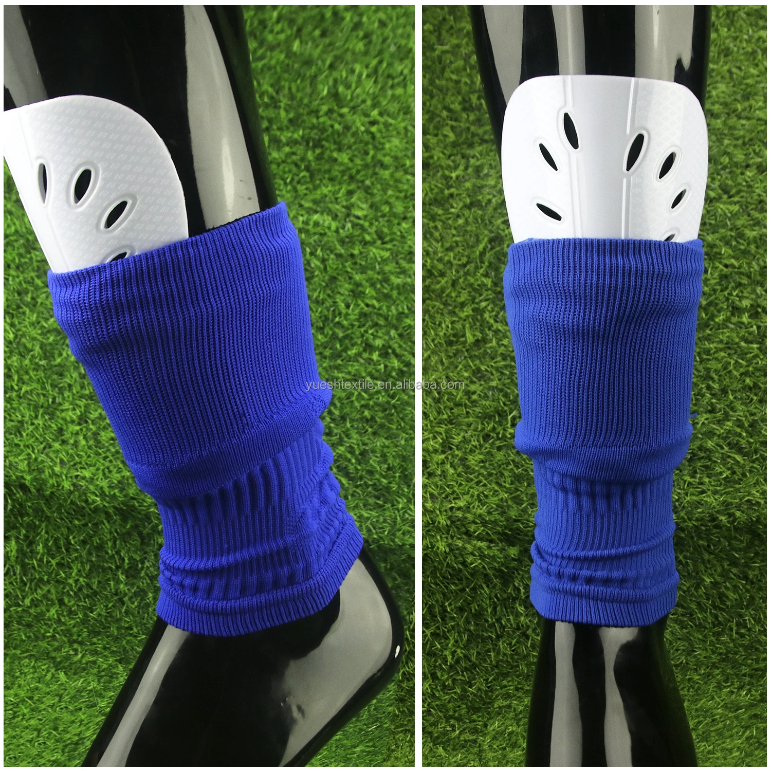Silicone Waves Compression Soccer Socks Calf Sleeve Full Nylon Leg