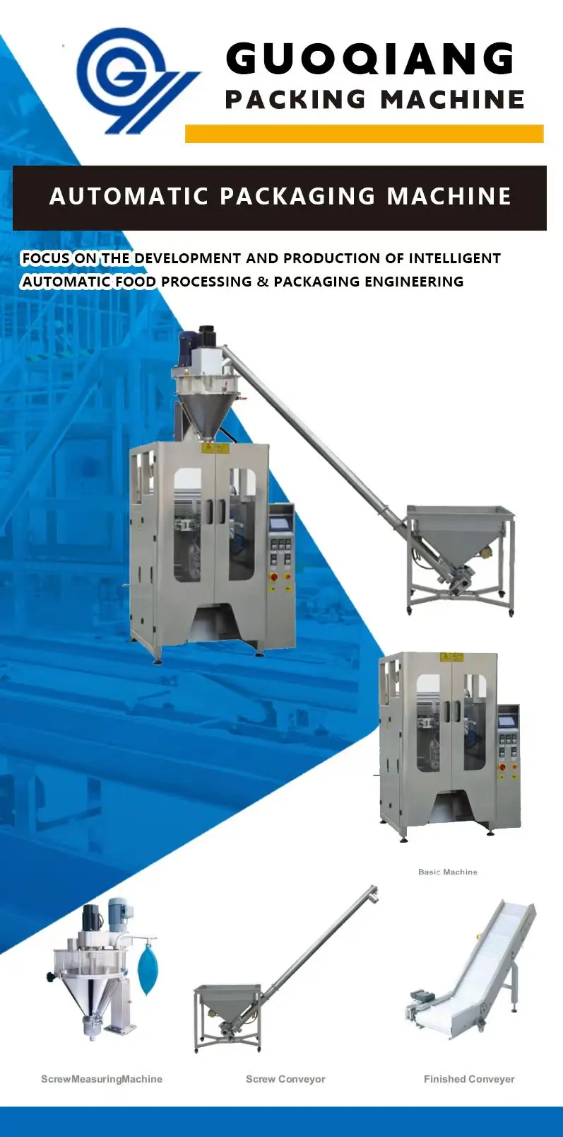 101000gm Automatic Powder Packing Machine Filler Screw Conveyor For