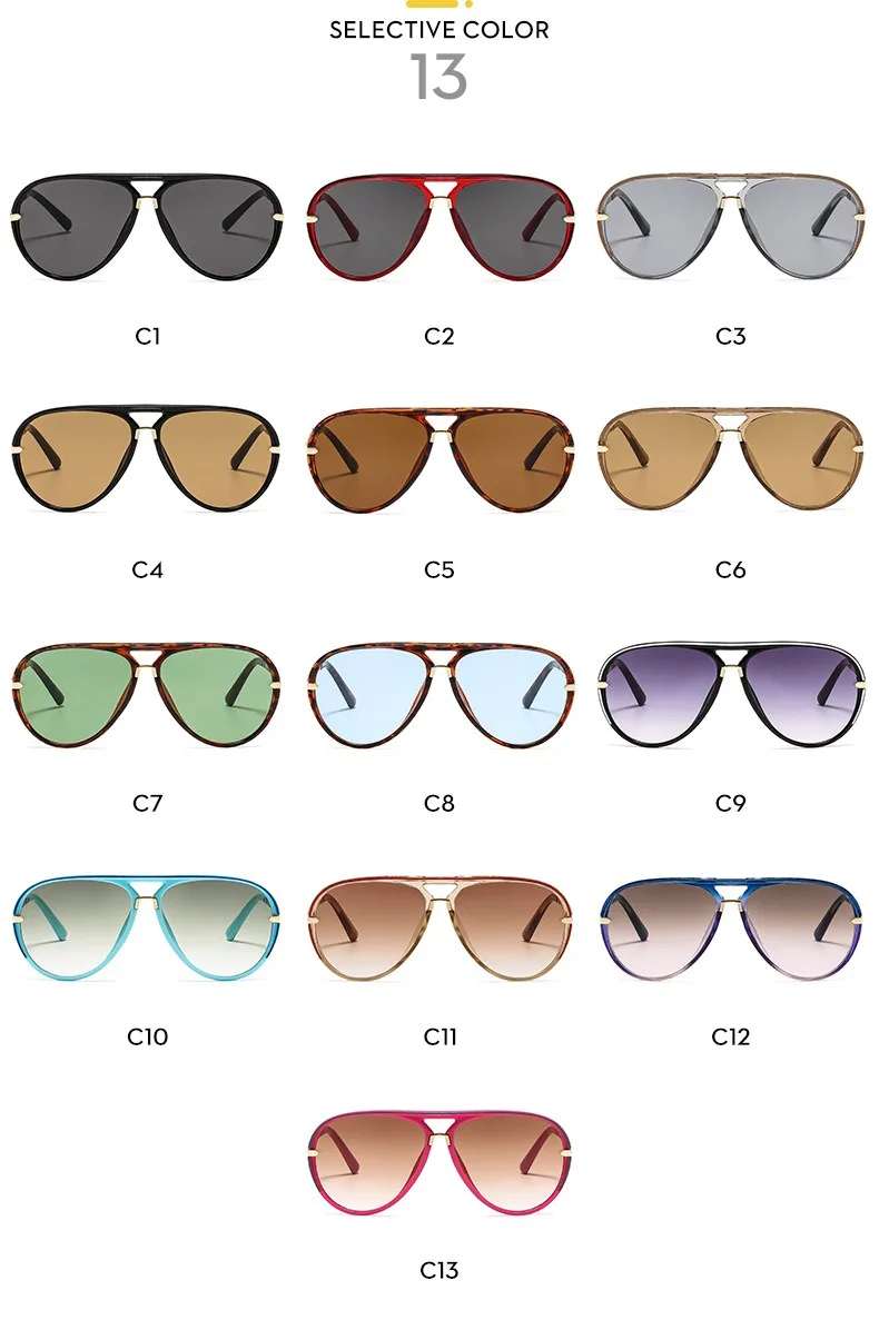 2025 Custom Trendy Classy Oversized Sunglasses Outdoor Round Double Beam square Eyewear aperçu 4