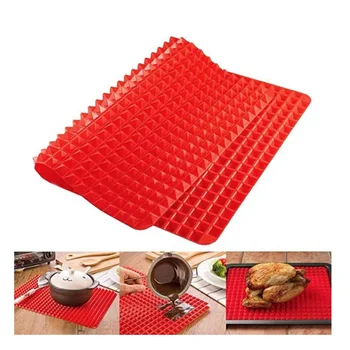 Wholesale Non Stick Perforated Pastry Rolling Sheet Mats Baking Silicone Mat for Fryer Liner Basket Mat Black Custom Sustainable