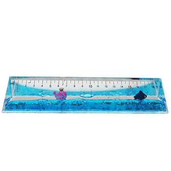 Sparkling Fun for Kids: 20cm Transparent Ruler with Glitter Water in S