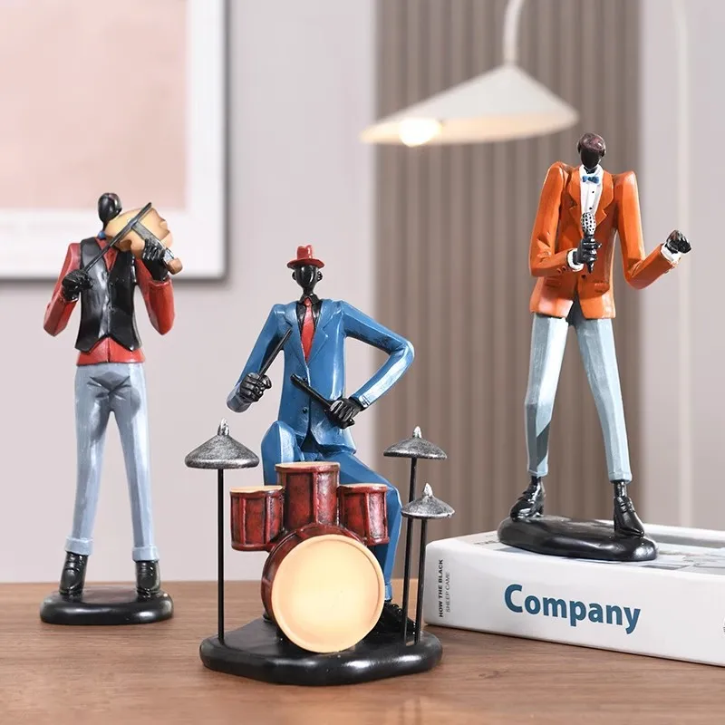 Vintage Jazz Band Ornaments - Creative Music Figures