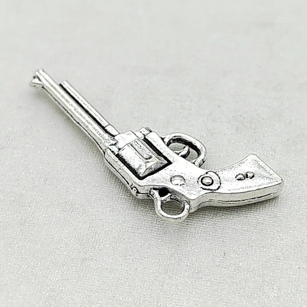 DIY Antique Silver Color Plated Vintage Zinc Alloy Gun