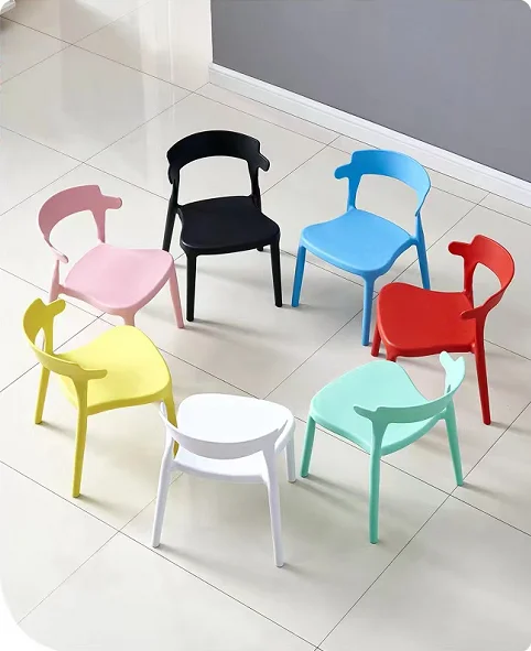 Outdoor Furniture Stackable Colorful Plastic Chairs with Tree Back