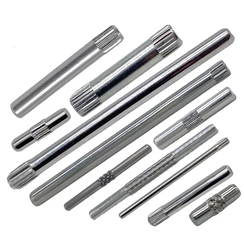 Нержавеющая сталь латунь алюминиевый круглый прямой вал с накаткой параллельный Штифт