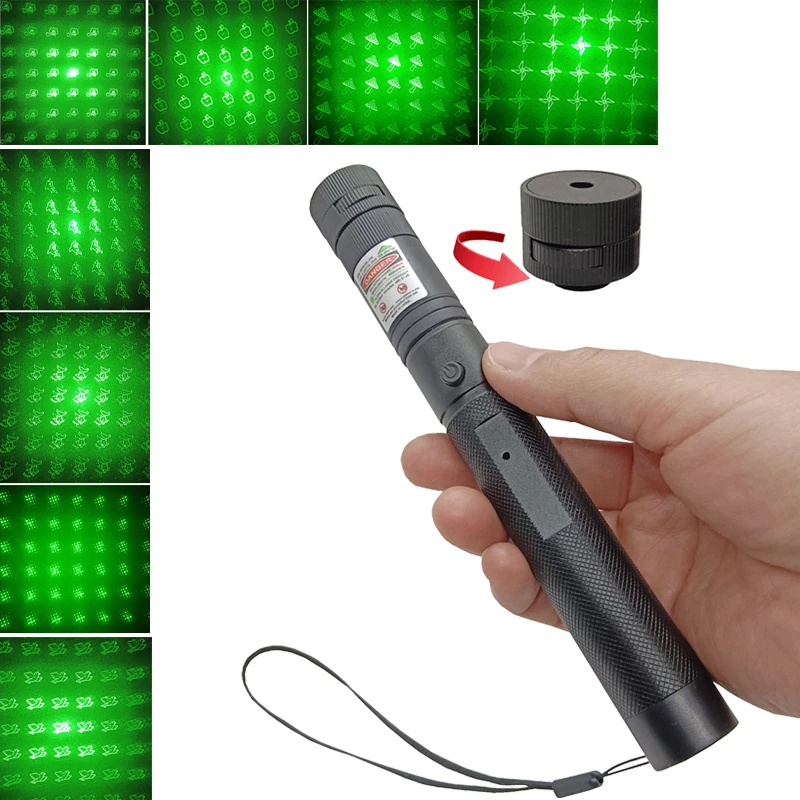 303 Laser Rechargeable Laser Pointers 303 With 8 Patterns Shapes 8in1